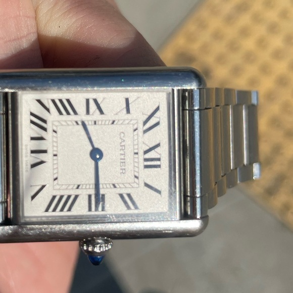Cartier Tank Silver Watch with White Dial - Picture 7 of 10